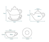 Théière Solitaire <br> Verre et Porcelaine 360ml