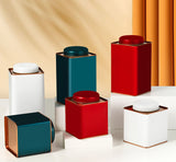 Boîte à Thé en Métal <br> Double Couvercle