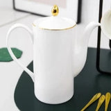 Théière Blanche en Porcelaine <br> Service 850ml