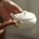 Théière Japonaise <br> Blanche Moderne 180ml