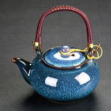 Théière émaillée Bleue
