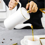 Théière Blanche en Porcelaine <br> Service 850ml