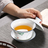 Gaiwan en Porcelaine <br> Peint à la main 200ml