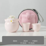 Petit Service à Thé en Porcelaine <br> Rose 150ml
