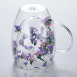 Tasse en Verre Double Paroi <br> Fleurs séchées 350ml