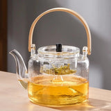 Théière en Verre Anse Bois