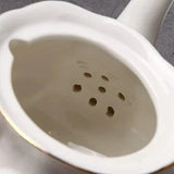 Théière en Porcelaine Blanche <br> à Pois ou Rayures 850ml