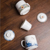 Tasse en Porcelaine <br> Motif Japonais 430ml
