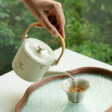 Théière en Porcelaine <br> Anse Bois 420ml