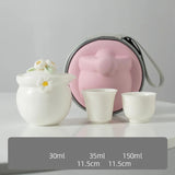 Petit Service à Thé en Porcelaine <br> Rose 150ml