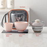 Théière Nomade Rose <br> Porcelaine 140ml ou Verre 90ml