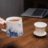 Tasse en Porcelaine <br> Motif Japonais 430ml