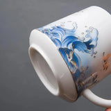 Tasse en Porcelaine <br> Motif Japonais 430ml