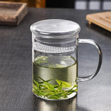Mug Verre avec filtre <br> et couvercle 400/450ml