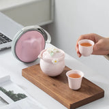 Petit Service à Thé en Porcelaine <br> Rose 150ml