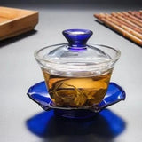 Théière Chinoise <br> Gaiwan en Verre Coloré 170ml