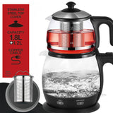 Double Théière Turque en Verre <br> Electrique 1.8L / 1.2L