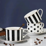 Tasse Porcelaine Blanche et Noire