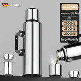 Bouteille Thermos Sans BPA <br> Inox 2L/3L