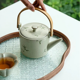 Théière en Porcelaine <br> Anse Bois 420ml