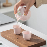 Petit Service à Thé en Porcelaine <br> Rose 150ml