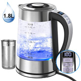 Théière électrique Température réglable <br> Verre 1,8L