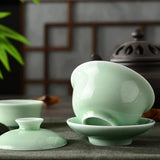 Théière Chinoise <br> Gaiwan Vert Celadon 130ml