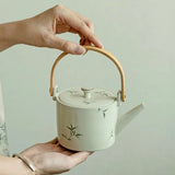 Théière en Porcelaine <br> Anse Bois 420ml