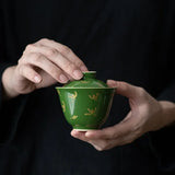 Théière en Porcelaine <br> Gaiwan émeraude 150ml
