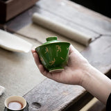 Théière en Porcelaine <br> Gaiwan émeraude 150ml