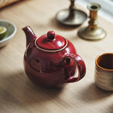 Théière en Céramique Rouge