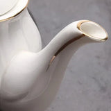 Théière en Porcelaine Blanche <br> à Pois ou Rayures 850ml