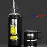 Gourde en Verre avec Infuseur Tasse <br> 520ml (400+120ml)