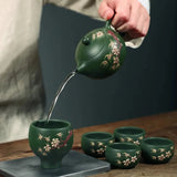 Théière Yixing Verte <br> et tasses 180ml
