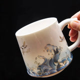 Tasse en Porcelaine <br> Motif Japonais 430ml