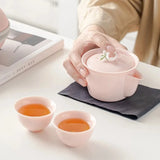 Théière Nomade Rose <br> Porcelaine 140ml ou Verre 90ml