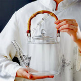 Grande théière en verre
