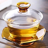 Théière Chinoise <br> Gaiwan en Verre Coloré 170ml