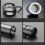 Gourde en Verre avec Infuseur Tasse <br> 520ml (400+120ml)