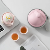 Petit Service à Thé en Porcelaine <br> Rose 150ml