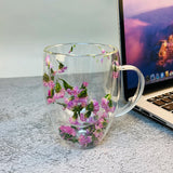Tasse Verre Fleurs séchées