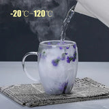 Tasse en Verre Double Paroi <br> Fleurs séchées 350ml