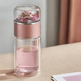 Théière en Verre <br> Infuseur à Thé Portable 280-380ml