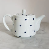 Théière Blanche à Pois bleus