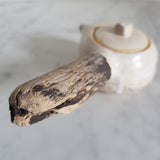 Théière en Porcelaine Blanche <br> Anse Bois 140-160ml