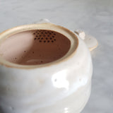 Théière en Porcelaine Blanche <br> Anse Bois 140-160ml