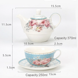 Théière Solitaire à Fleurs <br> Porcelaine 370ml