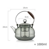 Bouilloire et Théière en Verre <br> Double Filtre 1L