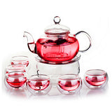 Service à Thé en Verre <br> Tasse Double paroi 600-800ml