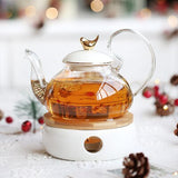 Théière en Verre et Porcelaine <br> avec Réchaud 600ml